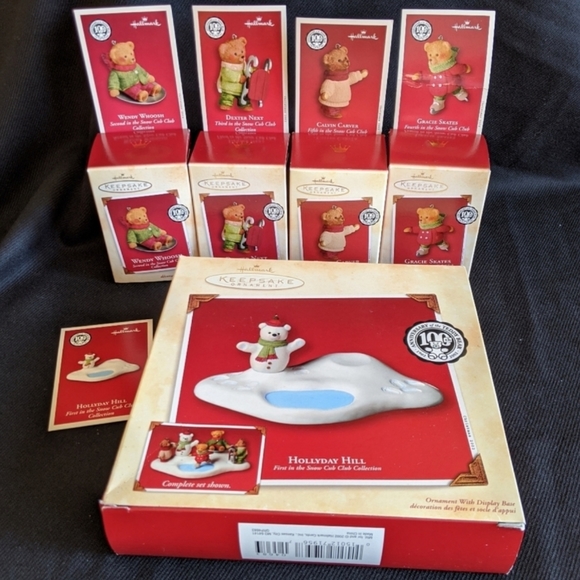 Hallmark Hollyday Hill Teddy Bear Ornament Set - Picture 15 of 16